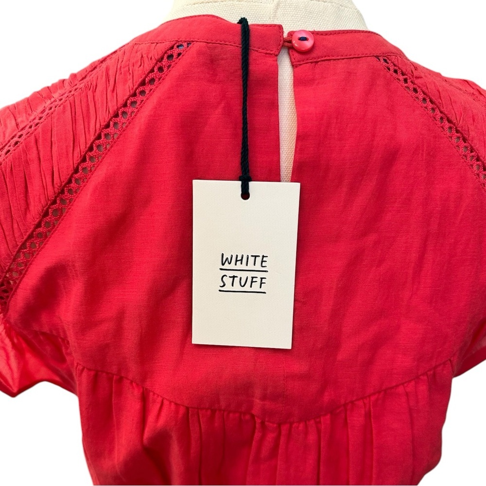 WHITE STUFF Spring 2025 Collection Midi Dress Pink Sample Size 6 NWT - Picture 5 of 10